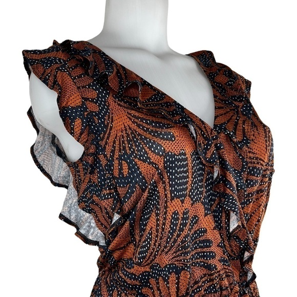 BCBG MaxAzria Women’s Blue and Brown Romper - Picture 6 of 12